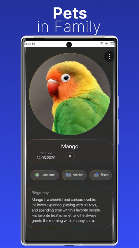Family pet profile